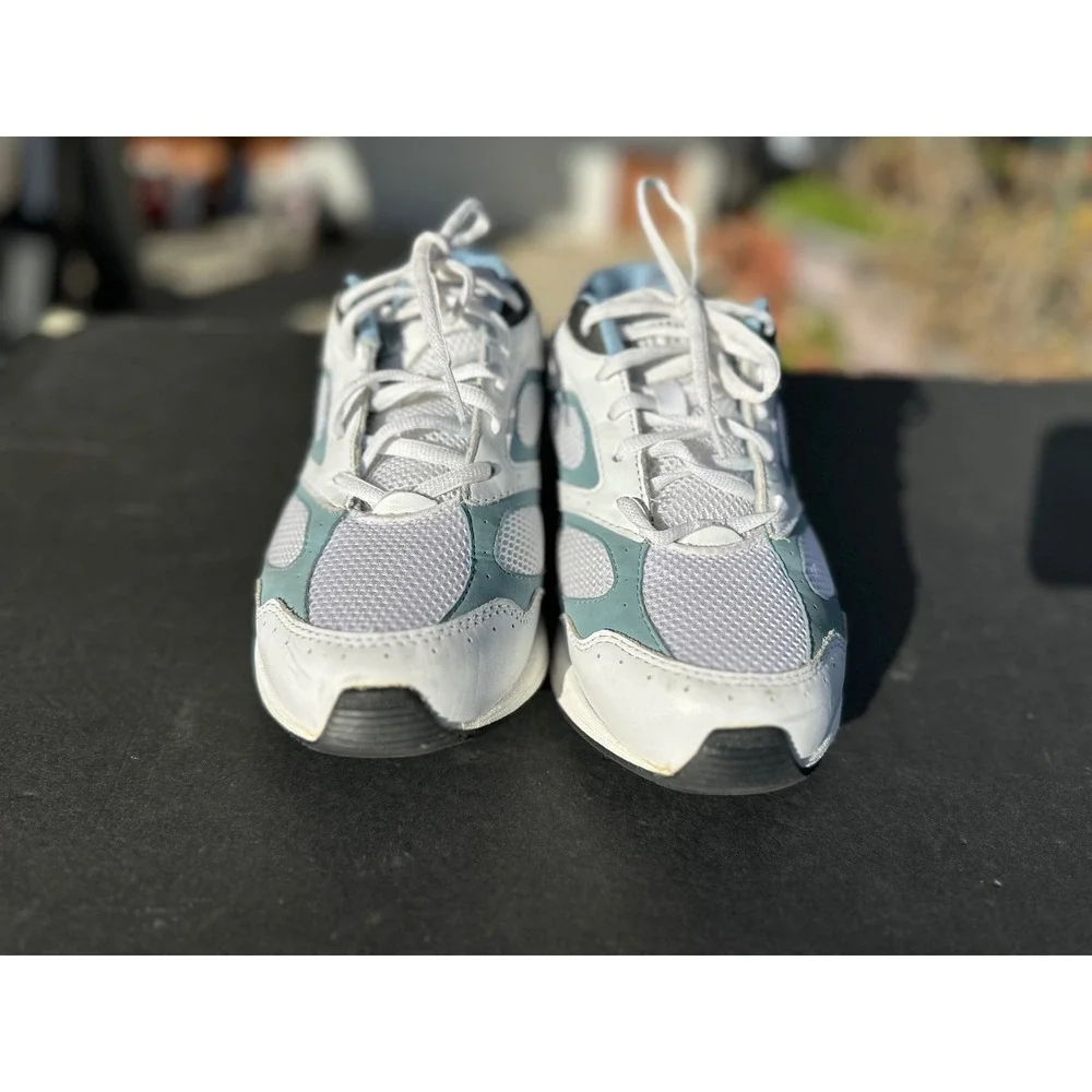 Drew Women's Walking Shoes‎ White Blue Mesh Leather Athletic Sneakers size 8W